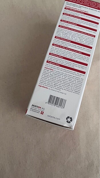 Beden Renk Solante acnes güneş kremi 150 ml