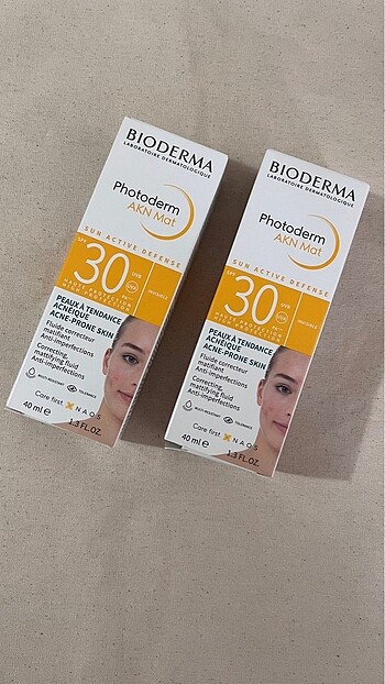 Bioderma photoderm akn mat güneş kremi 2 adet