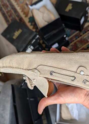 Elle HAKİKİ DERİ SÜET BEJ LOAFER 