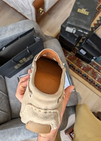 Elle HAKİKİ DERİ SÜET BEJ LOAFER  - Görsel 2