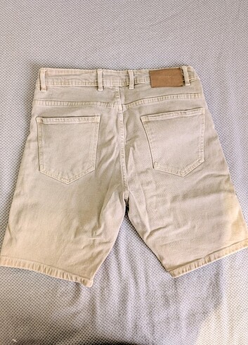 Zara BEJ kot şort  - Görsel 3