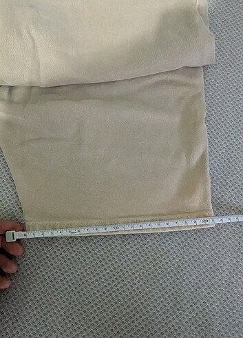 Zara BEJ kot şort  - Görsel 5