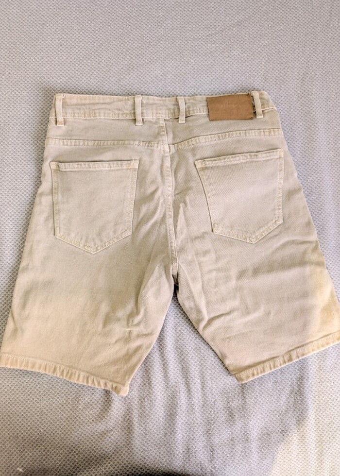Zara BEJ kot şort  - Görsel 3