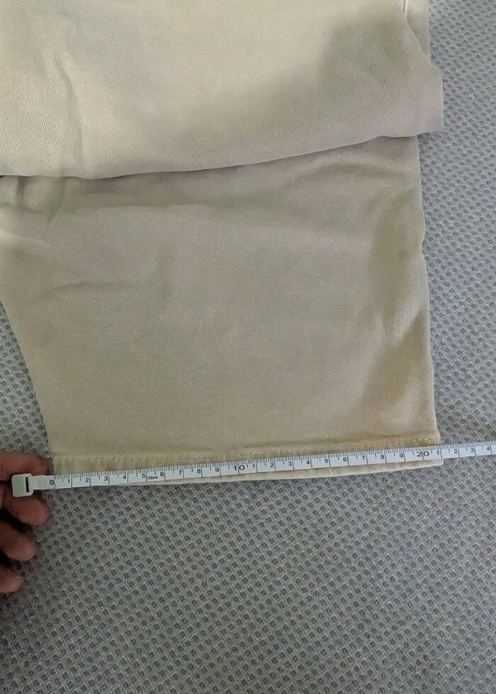 Zara BEJ kot şort  - Görsel 5