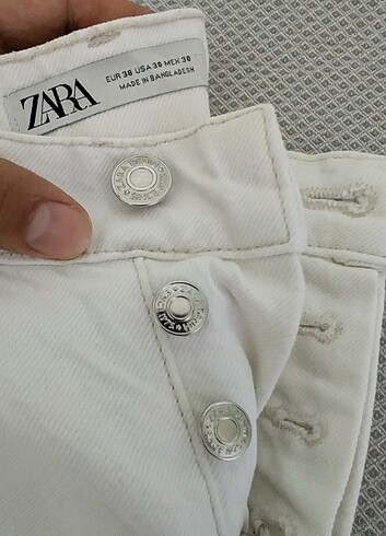 Zara beyaz kot pantolon  - Görsel 5