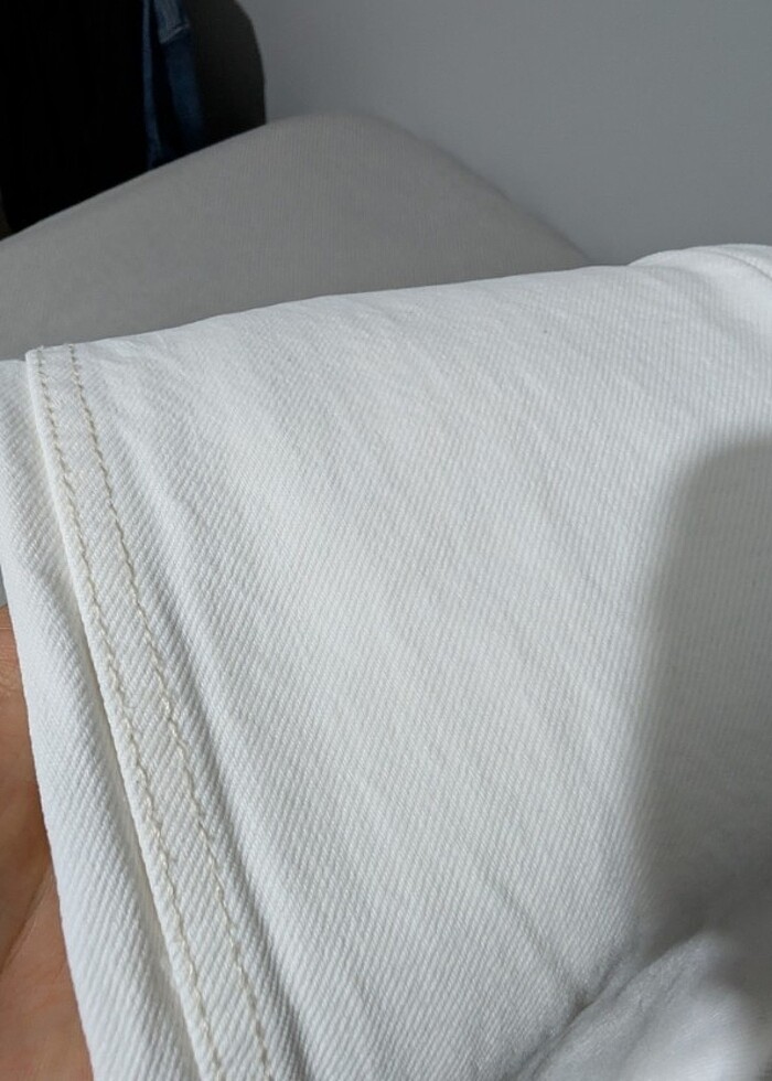 Zara beyaz kot pantolon  - Görsel 2