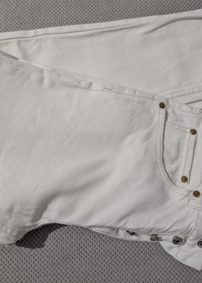 Zara beyaz kot pantolon  - Görsel 3
