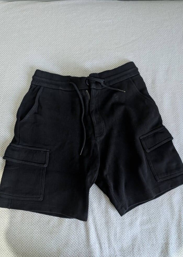 ZARA S BEDEN SİYAH  KARGO ŞORT  - Görsel 3