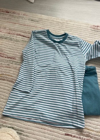 Çocuk için mavi ve çizgili içlik tişörtler - Görsel 3