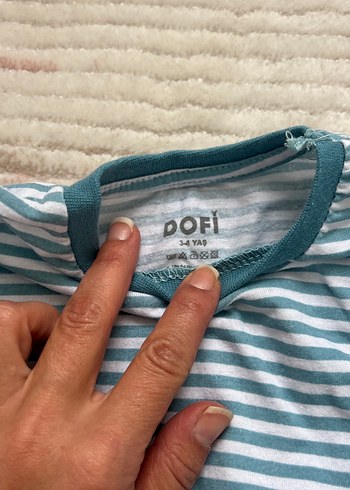 Çocuk için mavi ve çizgili içlik tişörtler - Görsel 2