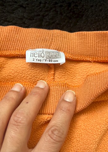 Turuncu Kadın Peluş Rahat Paçaları Lastikli Eşofman - Görsel 2