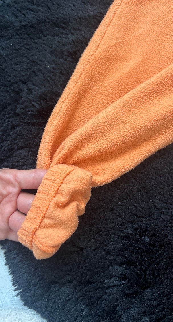 Turuncu Kadın Peluş Rahat Paçaları Lastikli Eşofman - Görsel 3