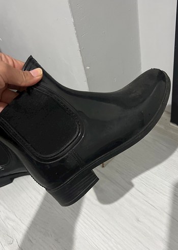 Siyah Kadın Blok Topuklu Goth Bot - Görsel 3