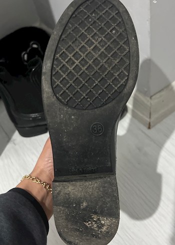 Siyah Kadın Blok Topuklu Goth Bot - Görsel 2