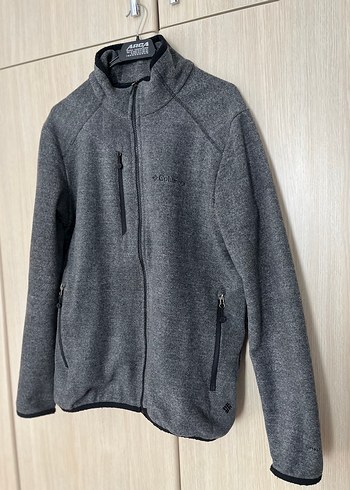 Columbia-Gri Fermuarlı Erkek Polar Sweatshirt