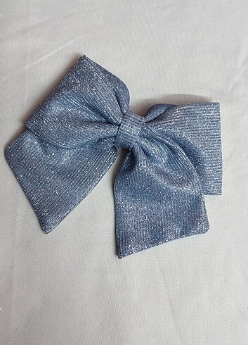 Gümüş ışıltılı fiyonk toka  - Görsel 2