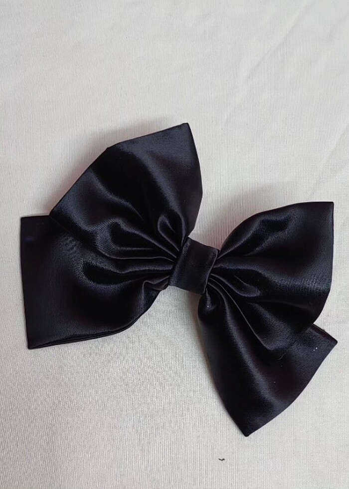 Siyah saten fiyonk toka  - Görsel 2