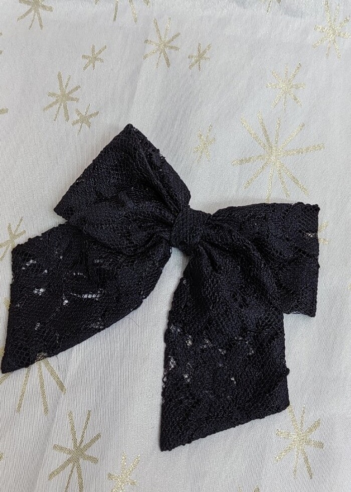 Siyah dantel fiyonk toka  - Görsel 2
