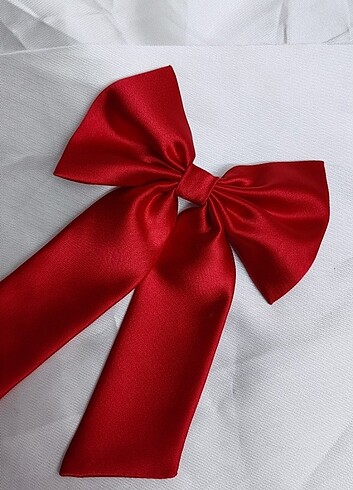 Kırmızı saten fiyonk toka  - Görsel 2