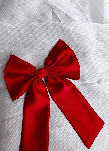 Kırmızı saten fiyonk toka  - Görsel 4