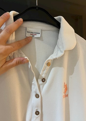 Kız Çocuk Beyaz Düğmeli Polo Tişört - Görsel 2