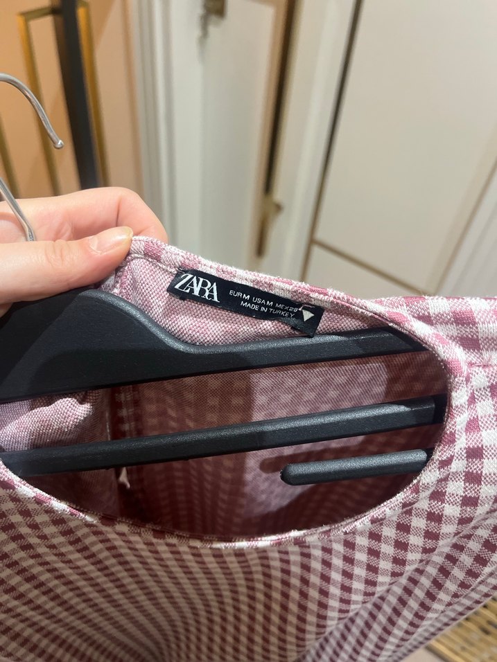 Kahverengi Gri Kareli Midi Elbise - Görsel 3