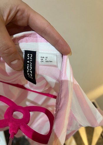 Pembe Çizgili Keten Gömlek - Görsel 3