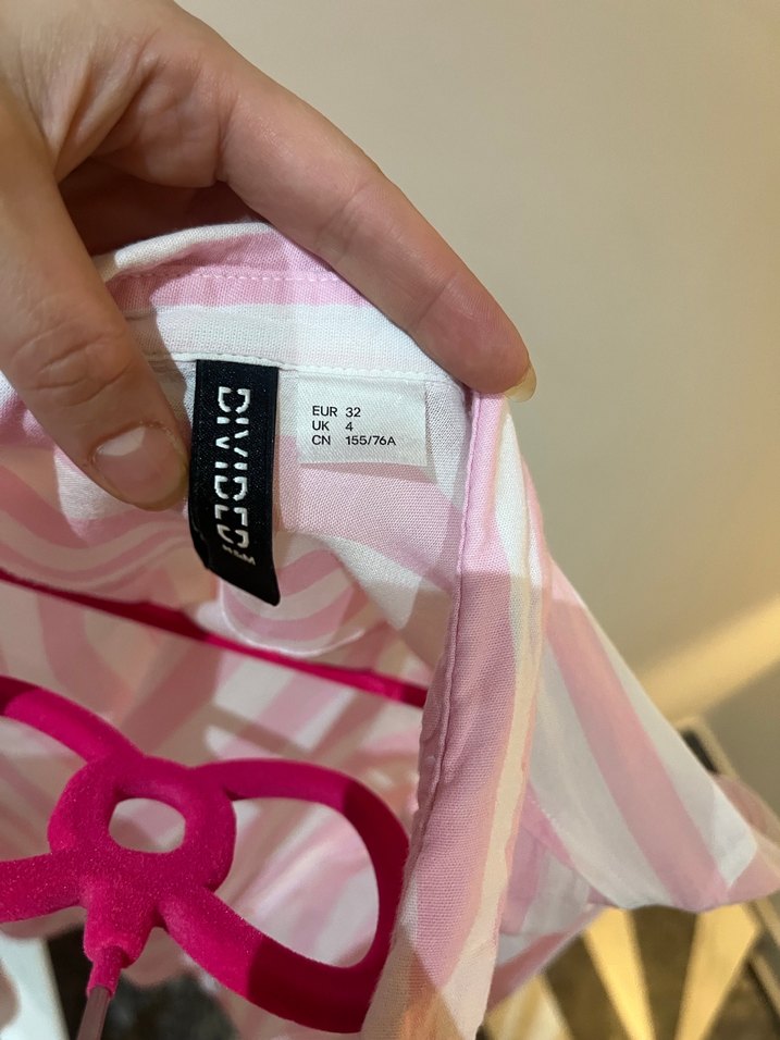 Pembe Çizgili Keten Gömlek - Görsel 3