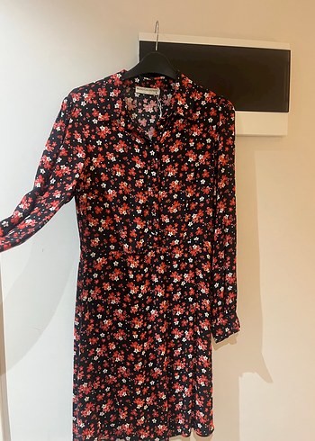 Çiçek Desenli Uzun Kollu Midi Kadın Gömlek - Görsel 3
