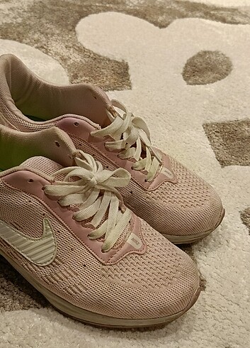 Toz pembe nike orijinal run spor ayakkabısı 39