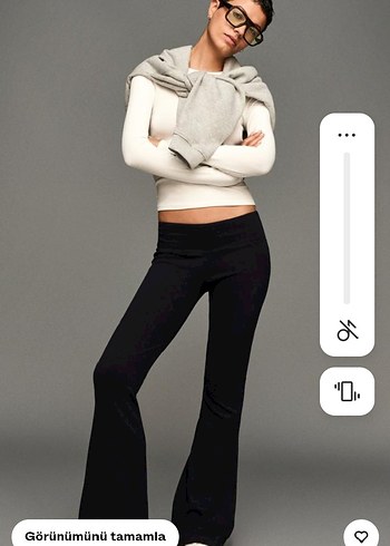 Siyah Kadın Kemerli Kumaş Pantolon - Görsel 4