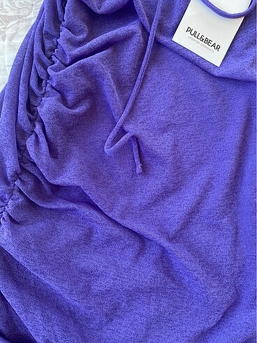 m Beden mor Renk Pull and bear elbise