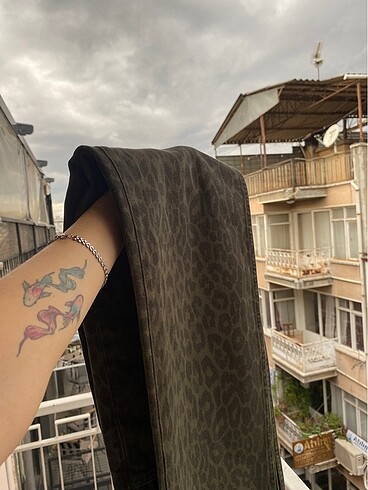 Koyu yeşil jean