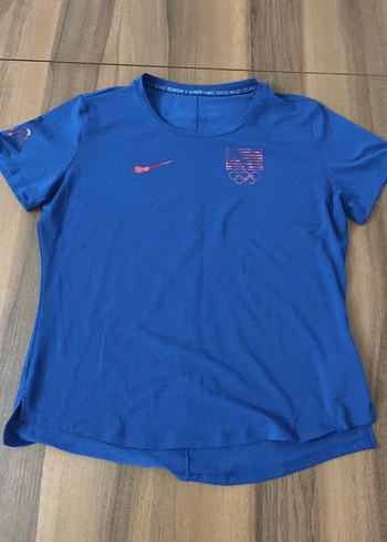 Nike Mavi Kisa Kollu Atletik Tisort