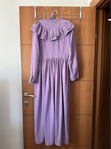40 Beden Krep kumaş mor elbise