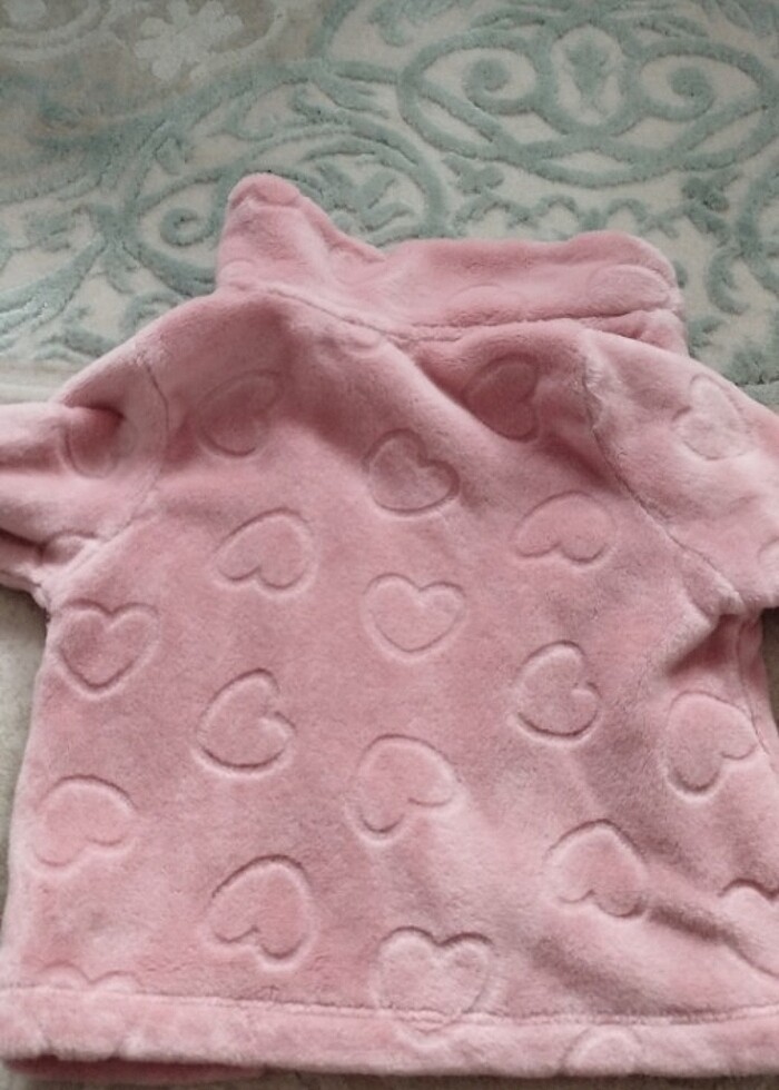 Kalp baskılı hırka  - Görsel 3