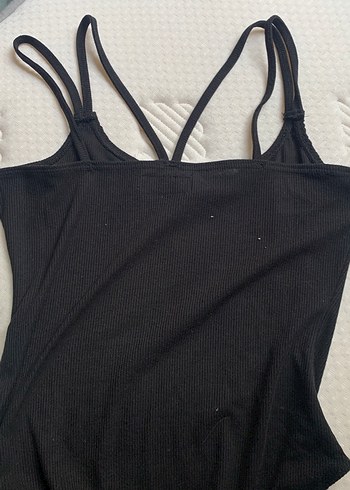 Siyah İnce Askılı body - Görsel 3