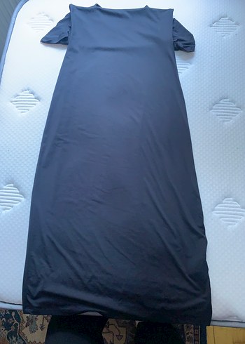 Siyah Kısa Kollu elbise - Görsel 2