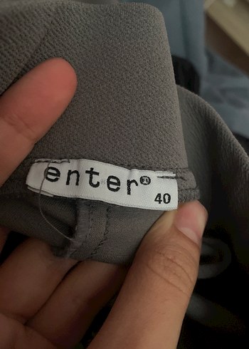 Gri Kadın Kumaş Pantolon - Görsel 3