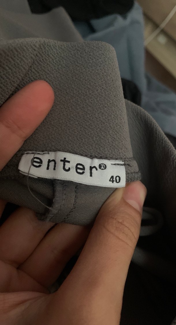 Gri Kadın Kumaş Pantolon - Görsel 3