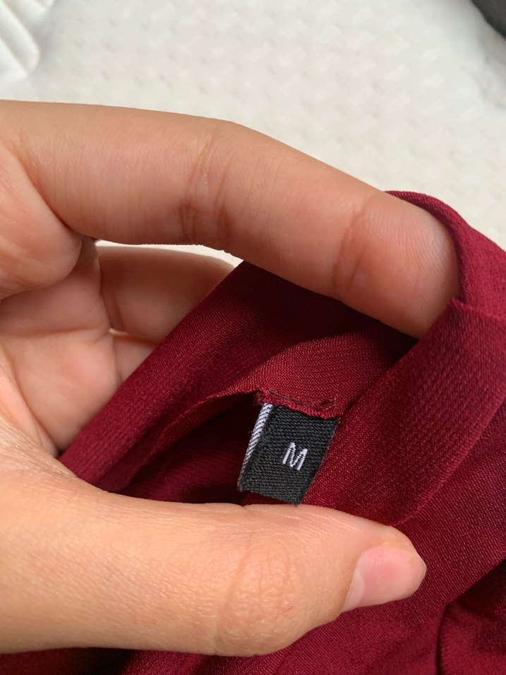 Bordo Drapeli Uzun Kollu Kadın Bluz - Görsel 3