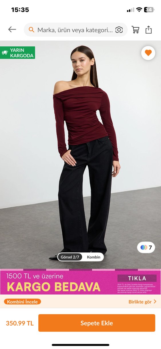 Bordo Drapeli Uzun Kollu Kadın Bluz - Görsel 5