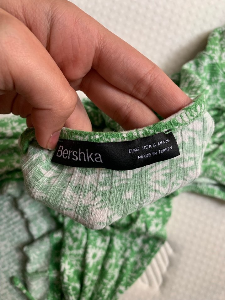 Bershka Yeşil Mini Elbise - Görsel 3