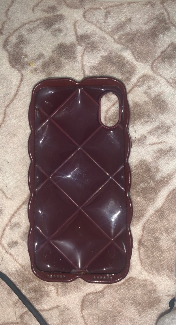 Bordo simli iPhone x kılıf - Görsel 2