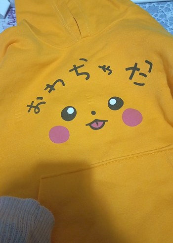 Sarı Kapüşonlu Pikachu Sweatshirt - Görsel 7