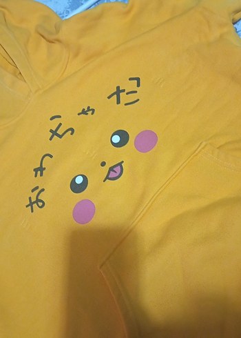Sarı Kapüşonlu Pikachu Sweatshirt - Görsel 4