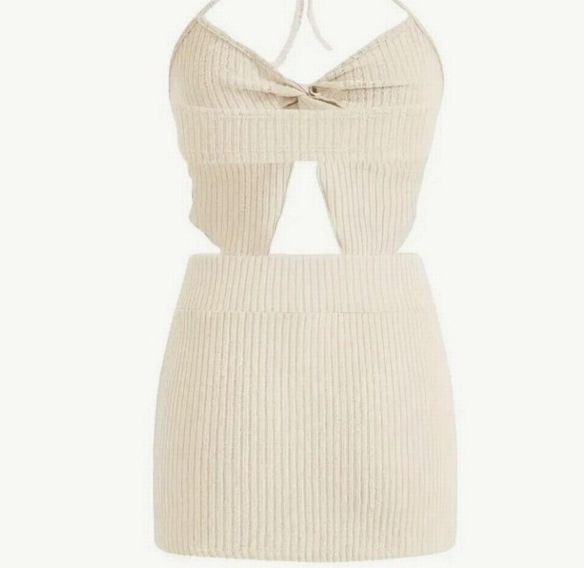 Beyaz/Krem rengi İkili Takım Etek Üst - Görsel 2