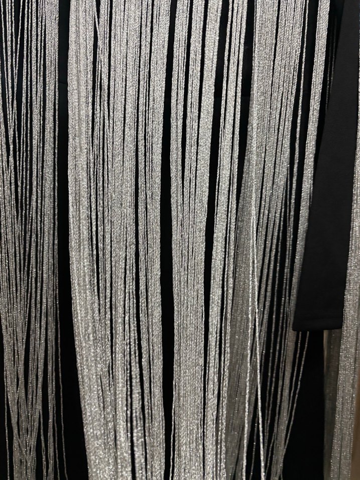 Püsküllü Gri Uzun Kollu Kadın Mini Elbise - Görsel 4