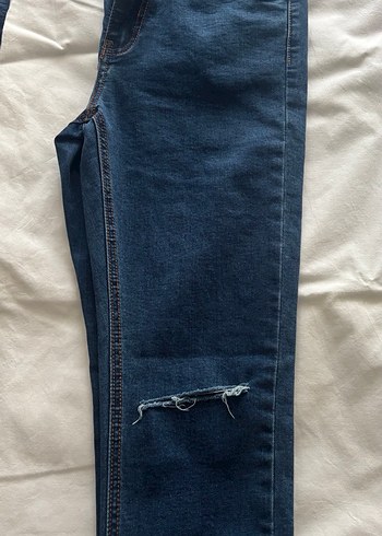 Kadın Mavi Denim Normal Boy Jean - Görsel 3