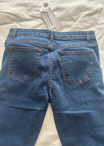 Kadın Mavi Denim Normal Boy Jean - Görsel 4